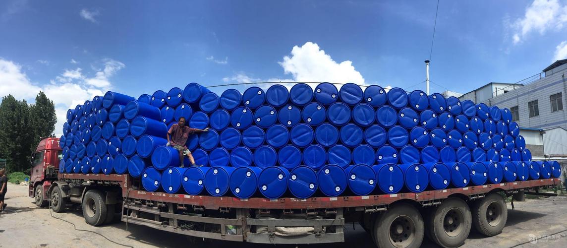 工厂直销 永固 新款200l蓝色塑料桶 山东济宁 永固-食品商务网